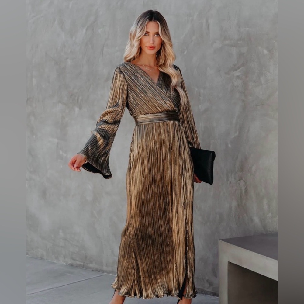 NWT Vici- Dee Elly Metallic Maxi Dress